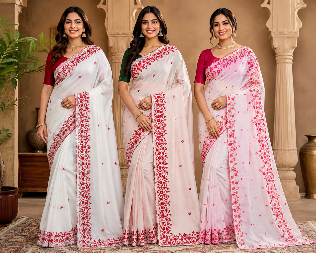 SUPER NET FABRIC SAREE - COTTON SAREE