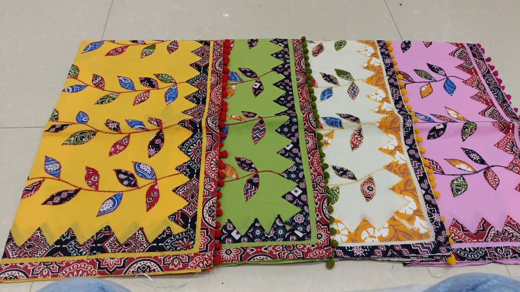 APPLIQUE WORK SAREE