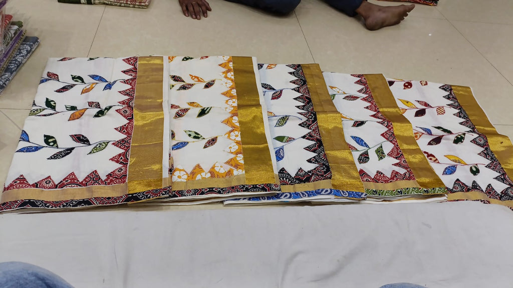 APPLIQUE WORK SAREE