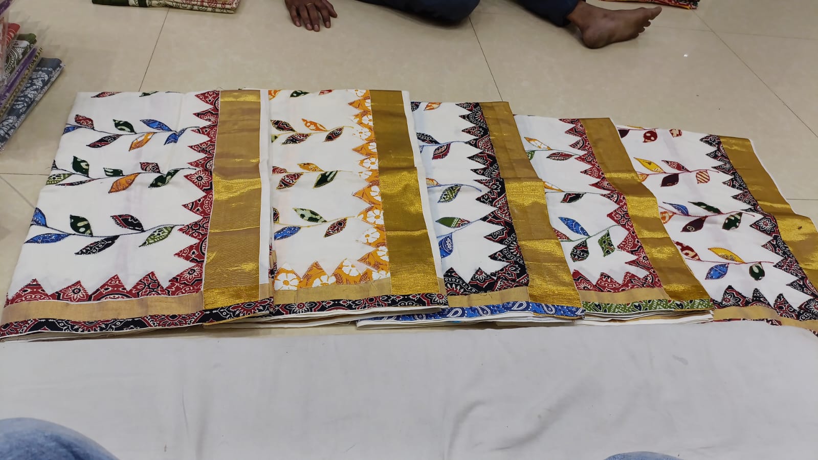 APPLIQUE WORK SAREE