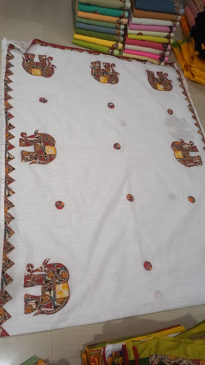 APPLIQUE WORK SAREE