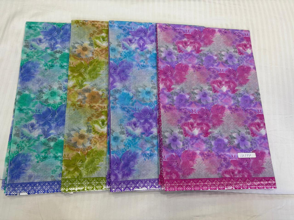 SUPER NET FABRIC SAREE - COTTON SAREE