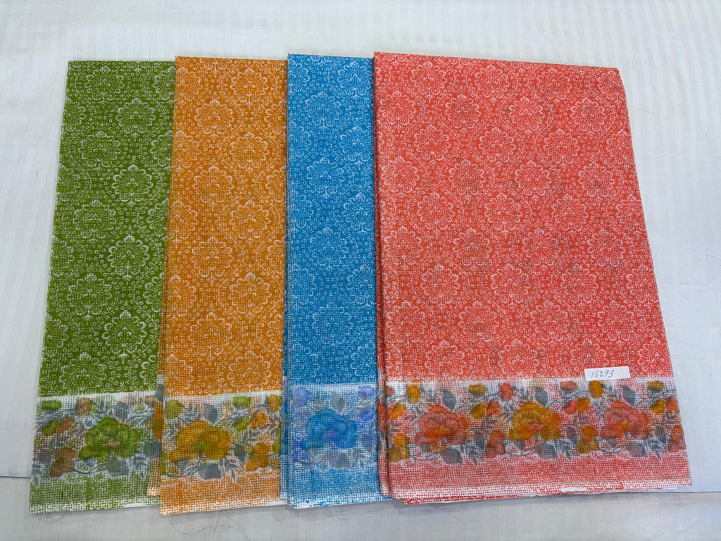 SUPER NET FABRIC SAREE - COTTON SAREE