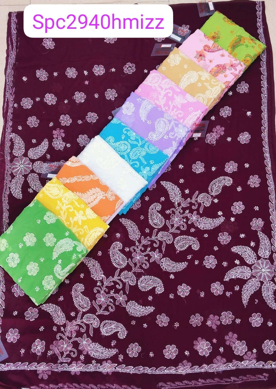 LUCKNOW CHIKON KARI SAREES