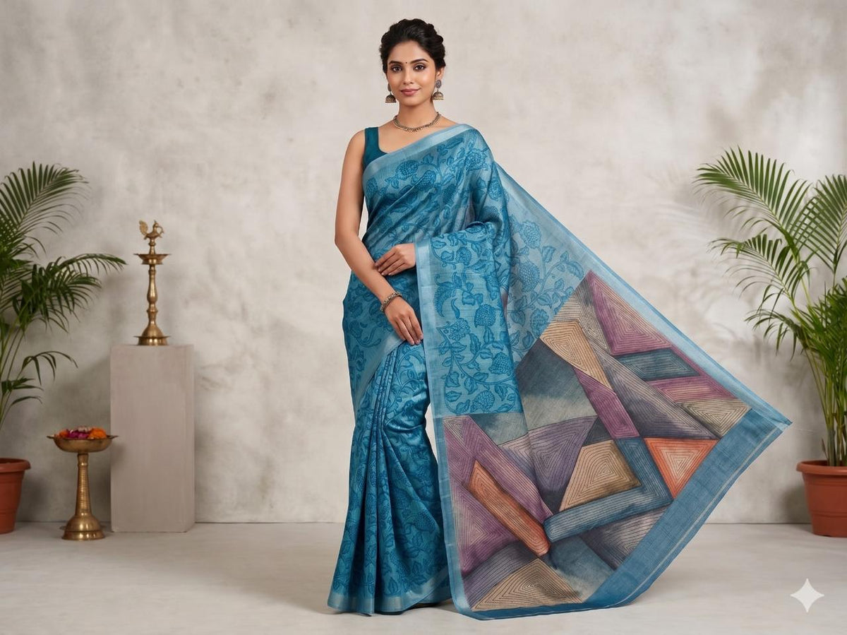 printed & weaving silk sarees