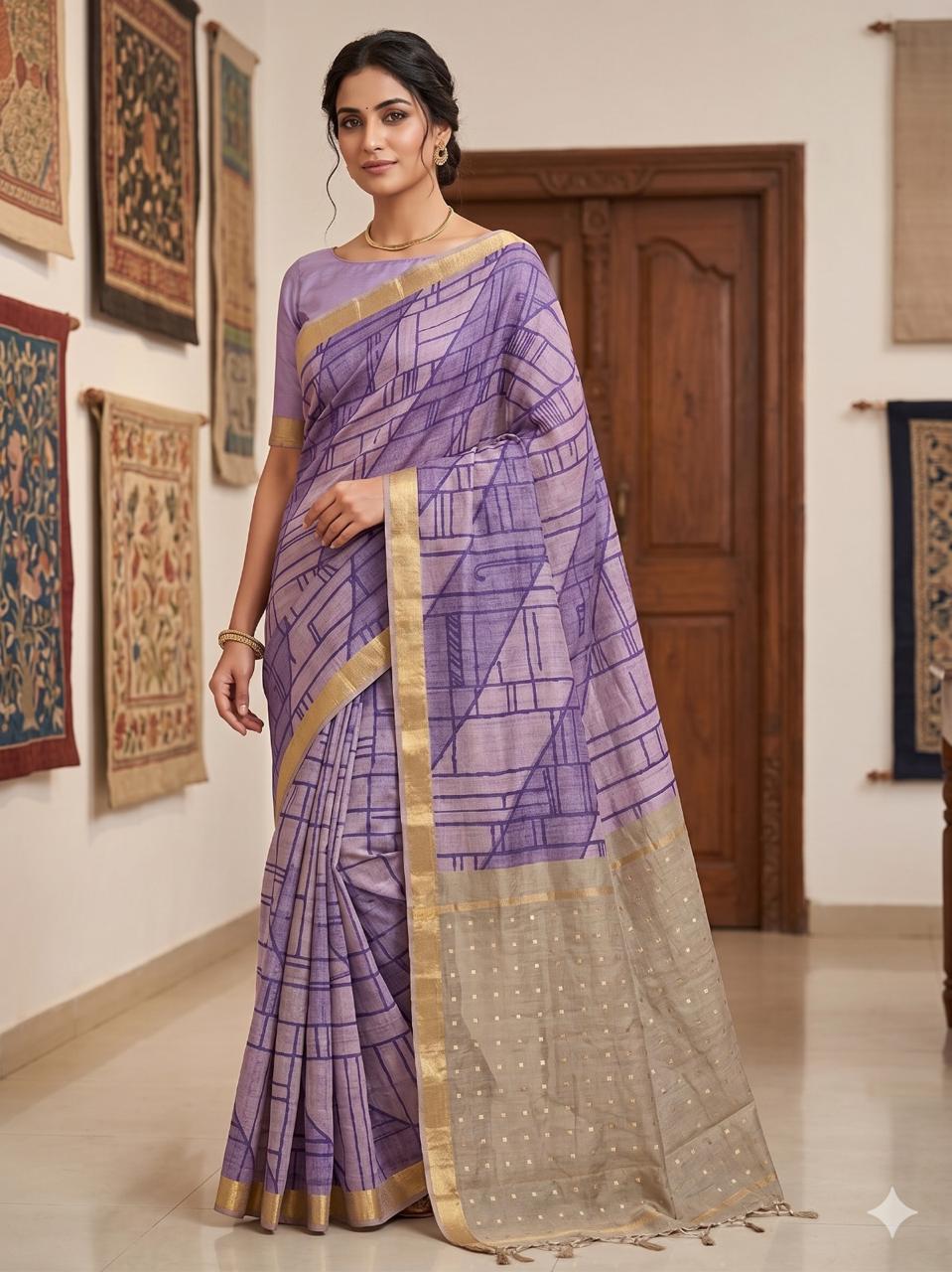 printed & weaving silk sarees