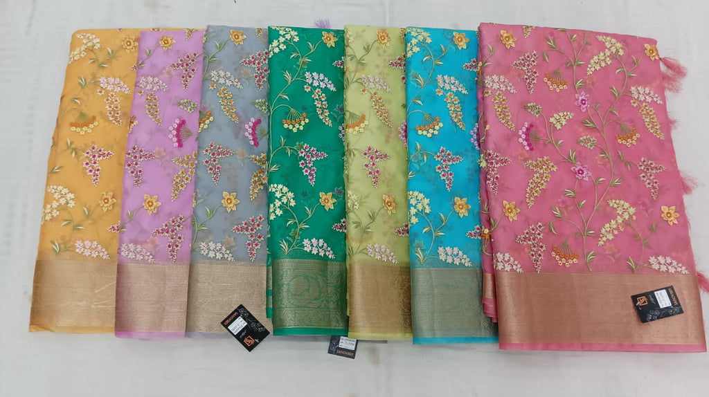 EMBROIDERY & THREAD WORK SAREES