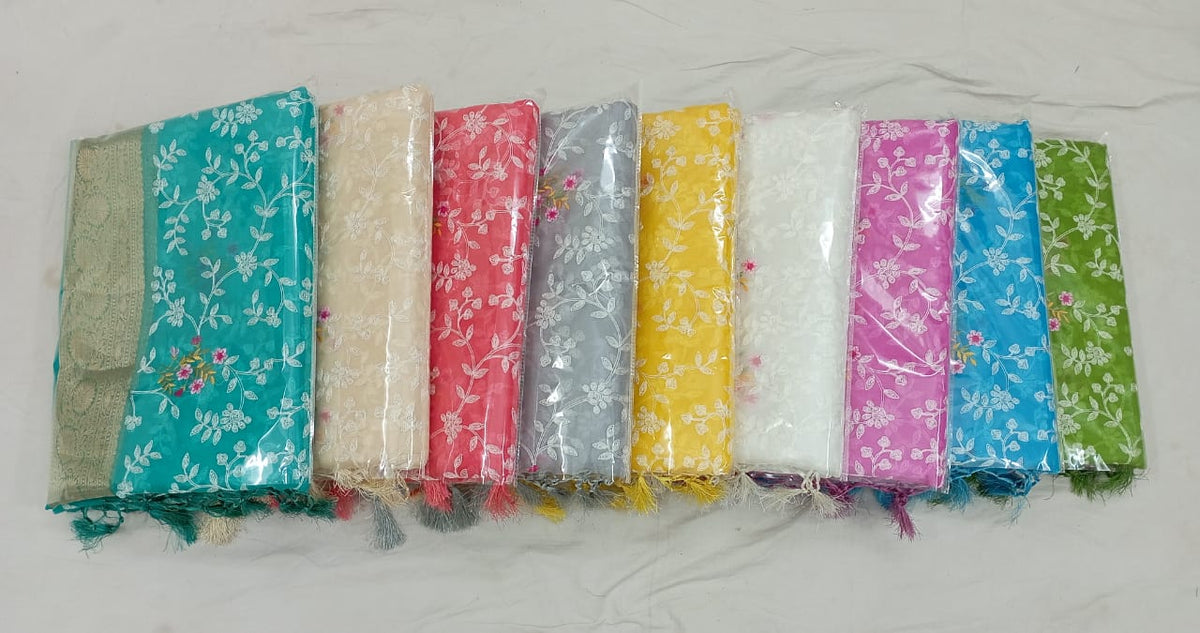 EMBROIDERY & THREAD WORK SAREES