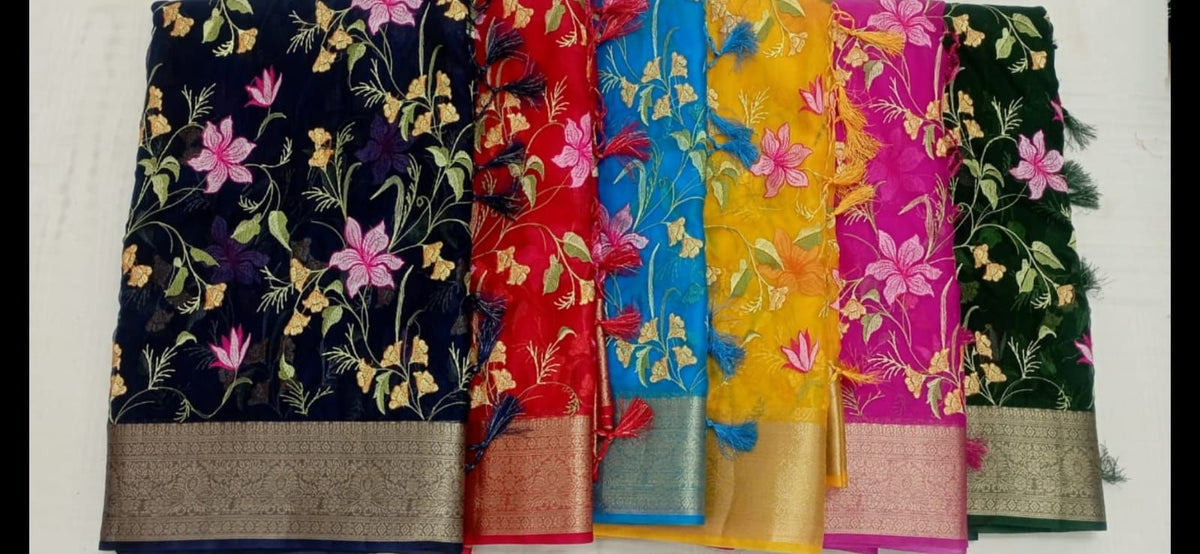 EMBROIDERY & THREAD WORK SAREES