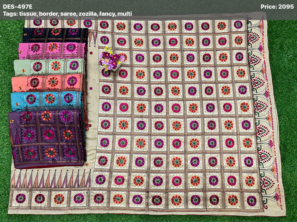 Bolpur designs Embroidery sarees