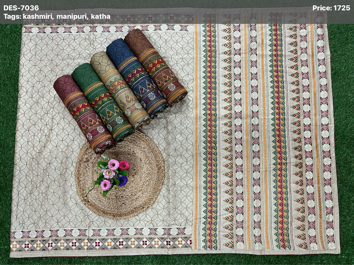Bolpur designs Embroidery sarees