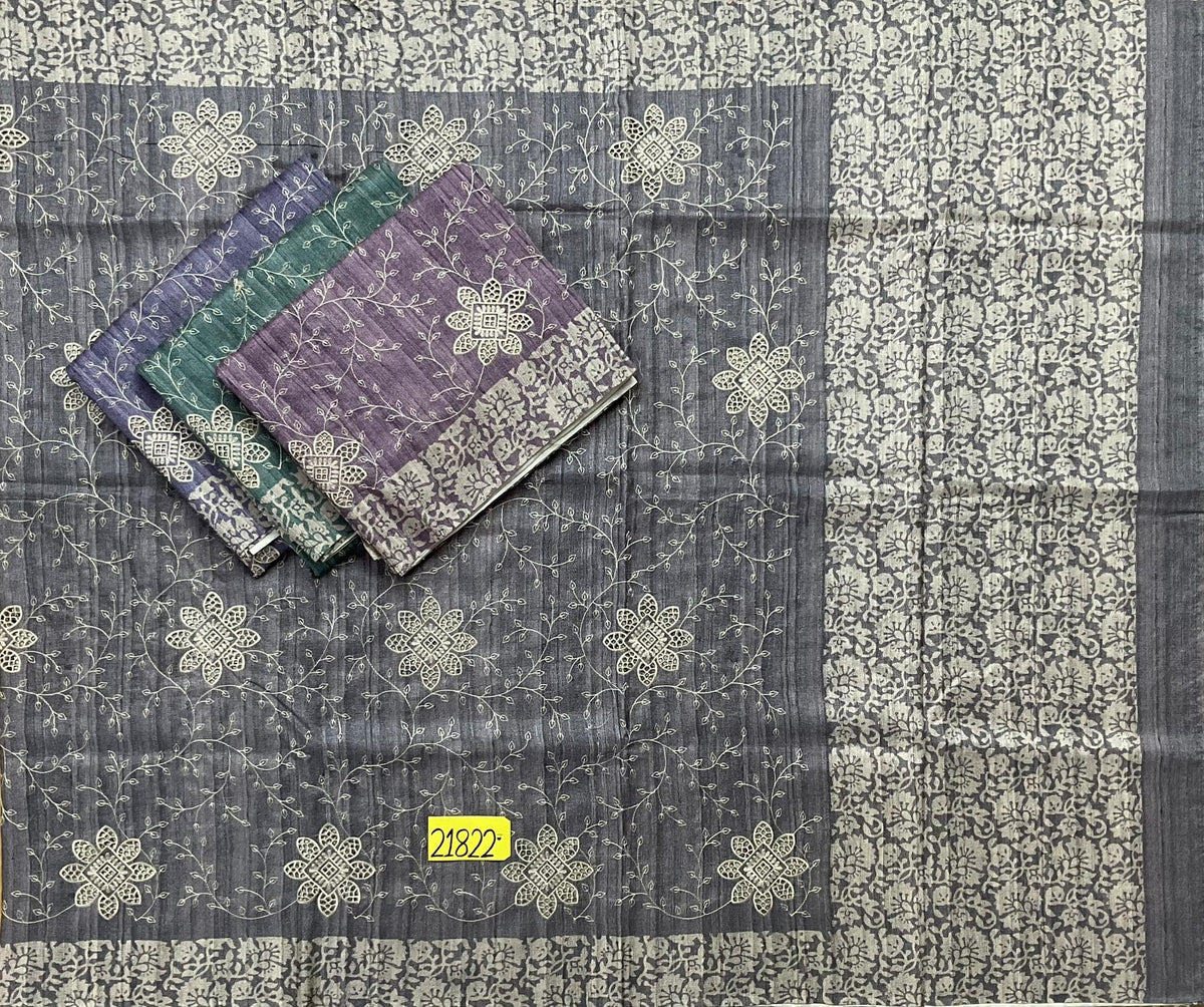 Bolpur designs Embroidery sarees