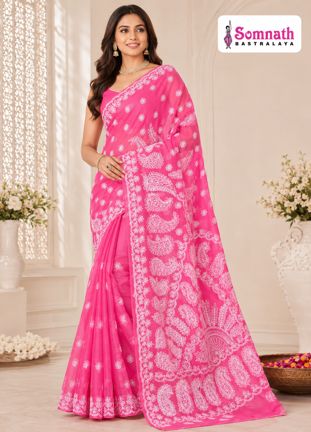 LUCKNOW CHIKON KARI SAREES