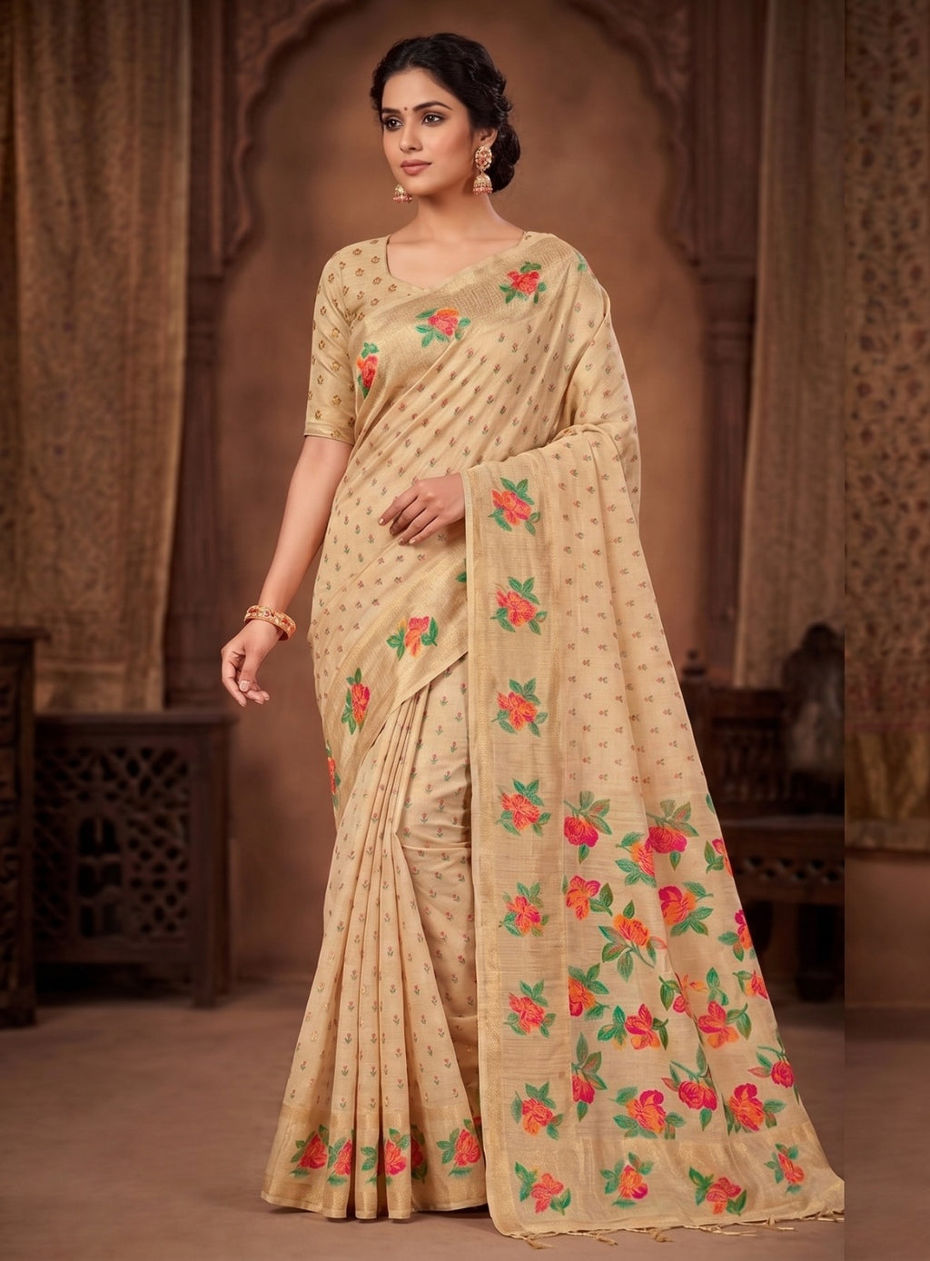 printed & weaving silk sarees
